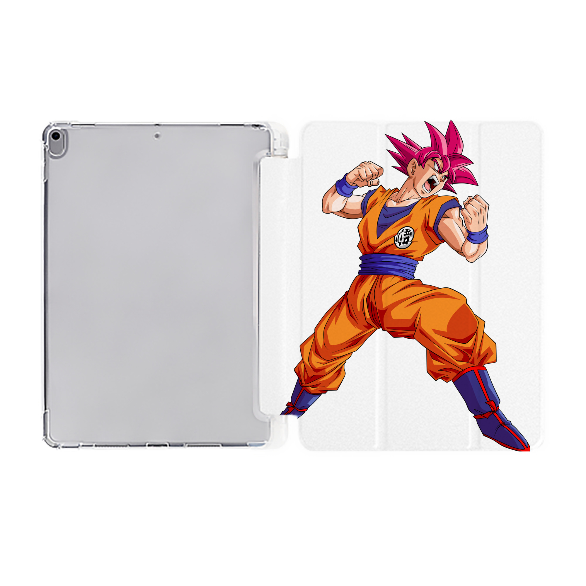 （画像用） ドラゴンボール 孫悟空（そん ごくう）Son Goku カカロット DRAGON BALL Kakarotto IPad ケース ペン収納付き 三つ折りスタンド PUレザー×シリコン 対応機種9.5/10.5/10.9インチ